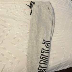 Gray and black sweatpants by VS Pink size Small